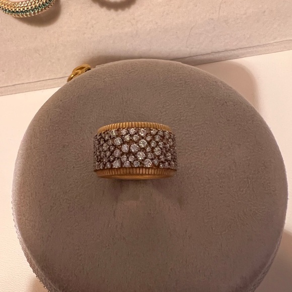 Freida Rothman matte gold Statement Ring. - Picture 3 of 5